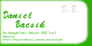 daniel bacsik business card